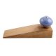Slate Blue Round Ceramic Wooden Door Stopper